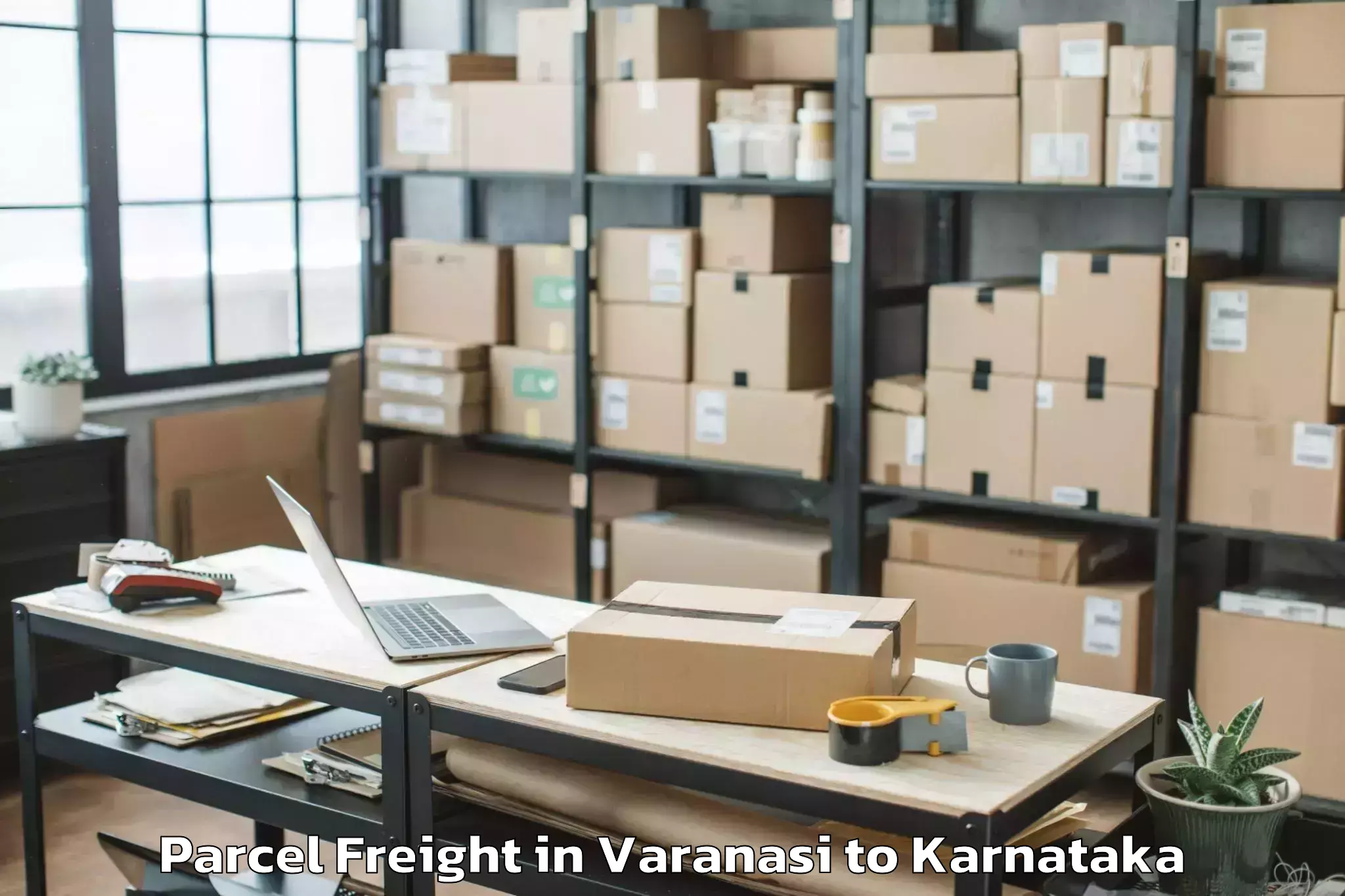 Book Varanasi to Saraswathipuram Parcel Freight